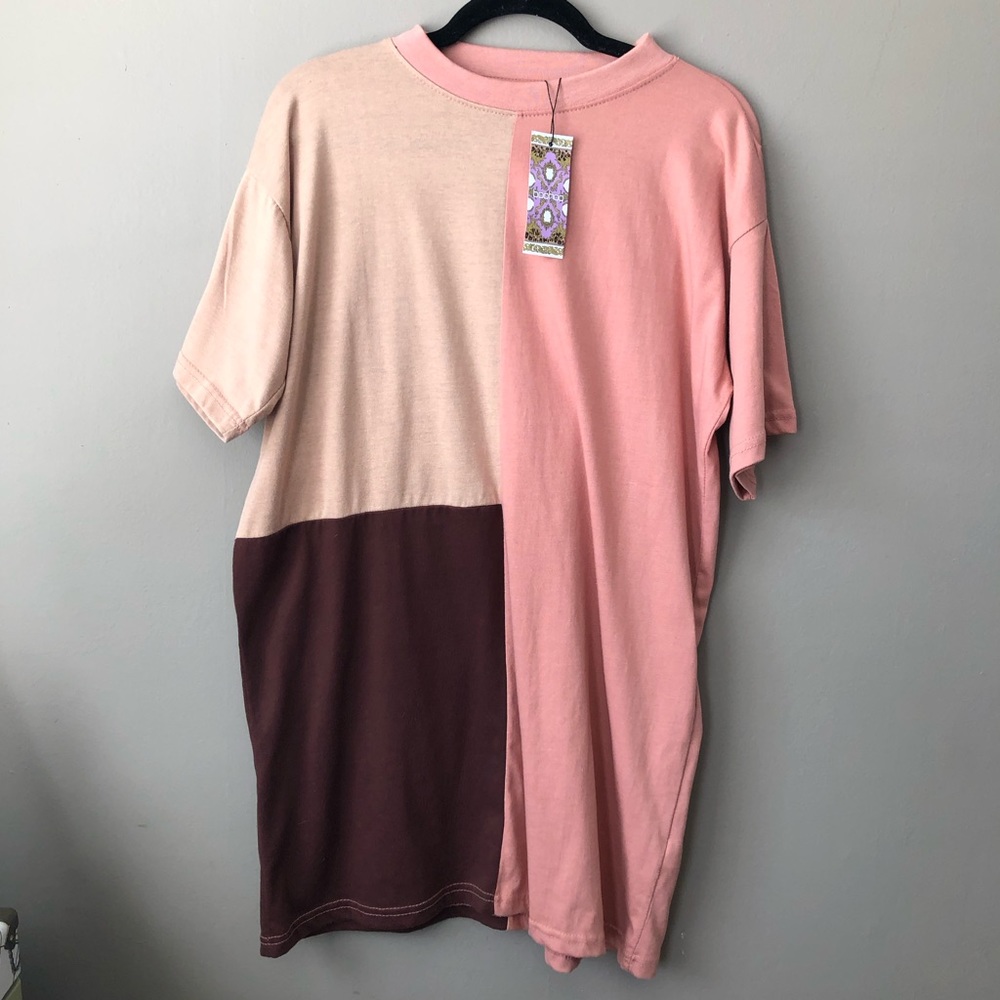 BOOHOO Colour Block T-shirt Dress NWT